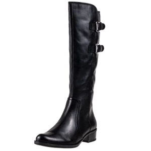 CAPRICE Bottes cavalières cuir lisse noir