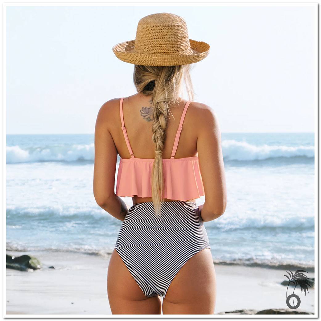 Bikini taille haute à volant – Image 4
