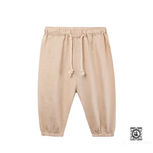 Pantalon "Souffle Printanier" Sarouel en Coton et Lin pour Enfants