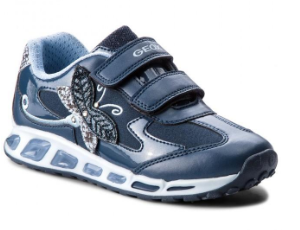 GEOX Shuttle baskets fille à velcros Coloris bleu