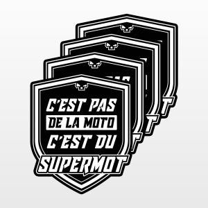 Pack de 4 Stickers SLOGAN SUPERMOT